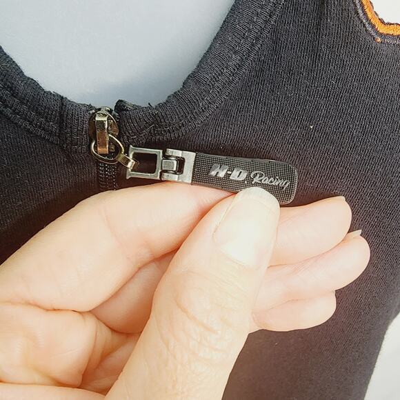 Harley Davidson Racing Sleeveless Zipper Front  Mesh Side Panels Women's XL - Picture 7 of 11